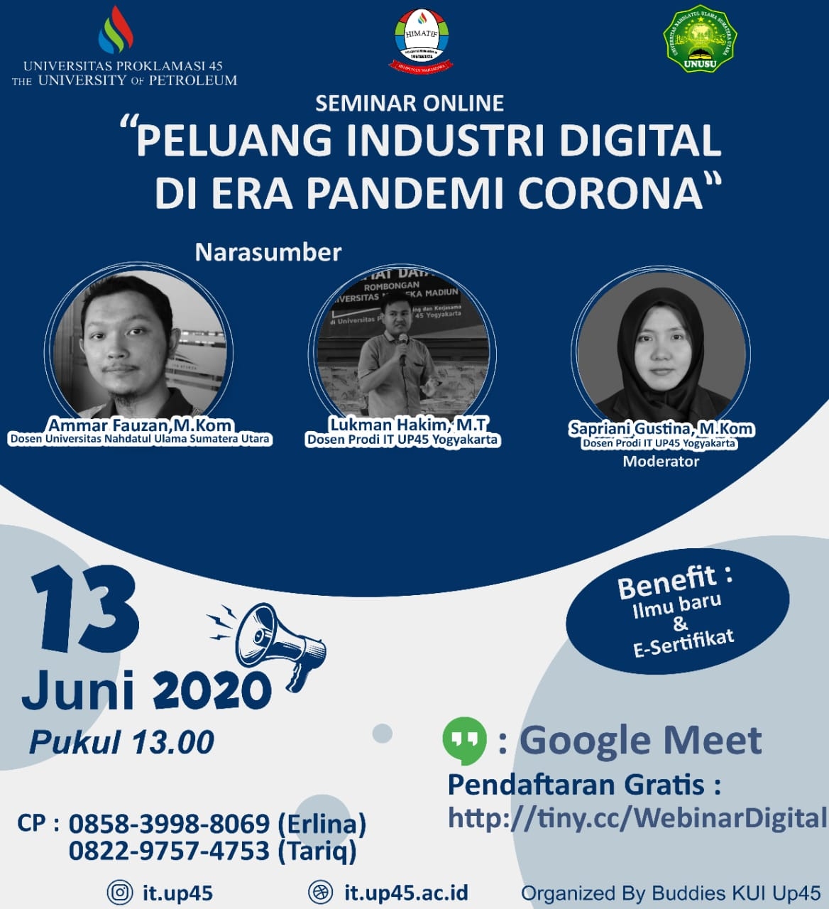 Seminar Online Peluang Industri Digital di Era Pandemi Corona